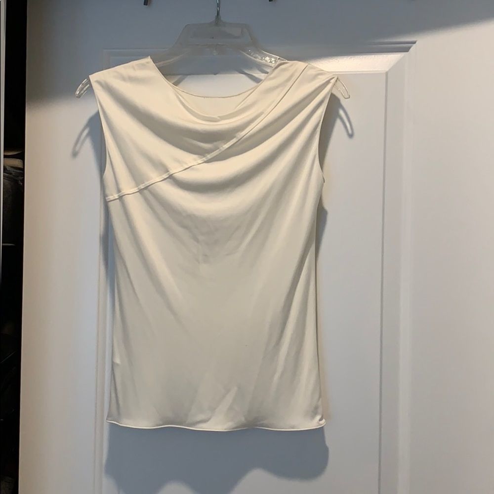Armani Collezioni Ivory Jersey Blouse 2 NWT - Picture 5 of 6